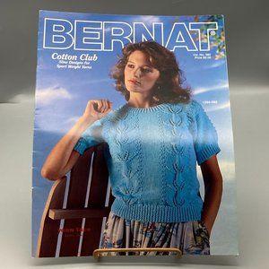 Vintage Bernat Handicrafter Pattern Magazine, Book 592 Cotton Club, Knit Crochet